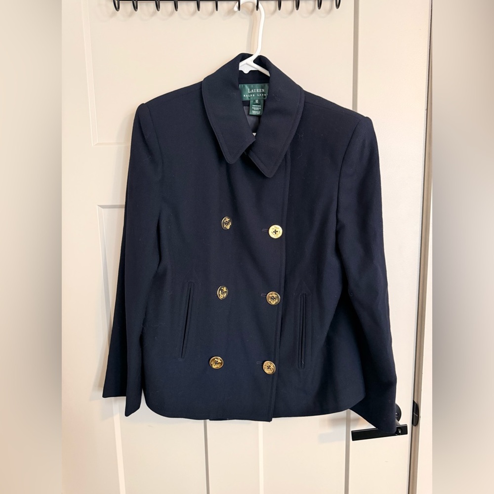 Ralph Lauren Dark Blue Peacoat with Gold Buttons